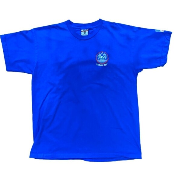 Union Made Vintage Chemical Workers Union American Tee Blue Men's Size XL - Picture 1 of 9